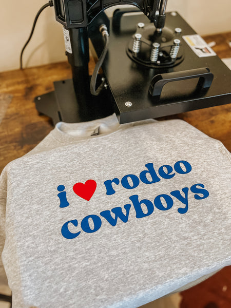 I Love Rodeo Cowboys Crewneck