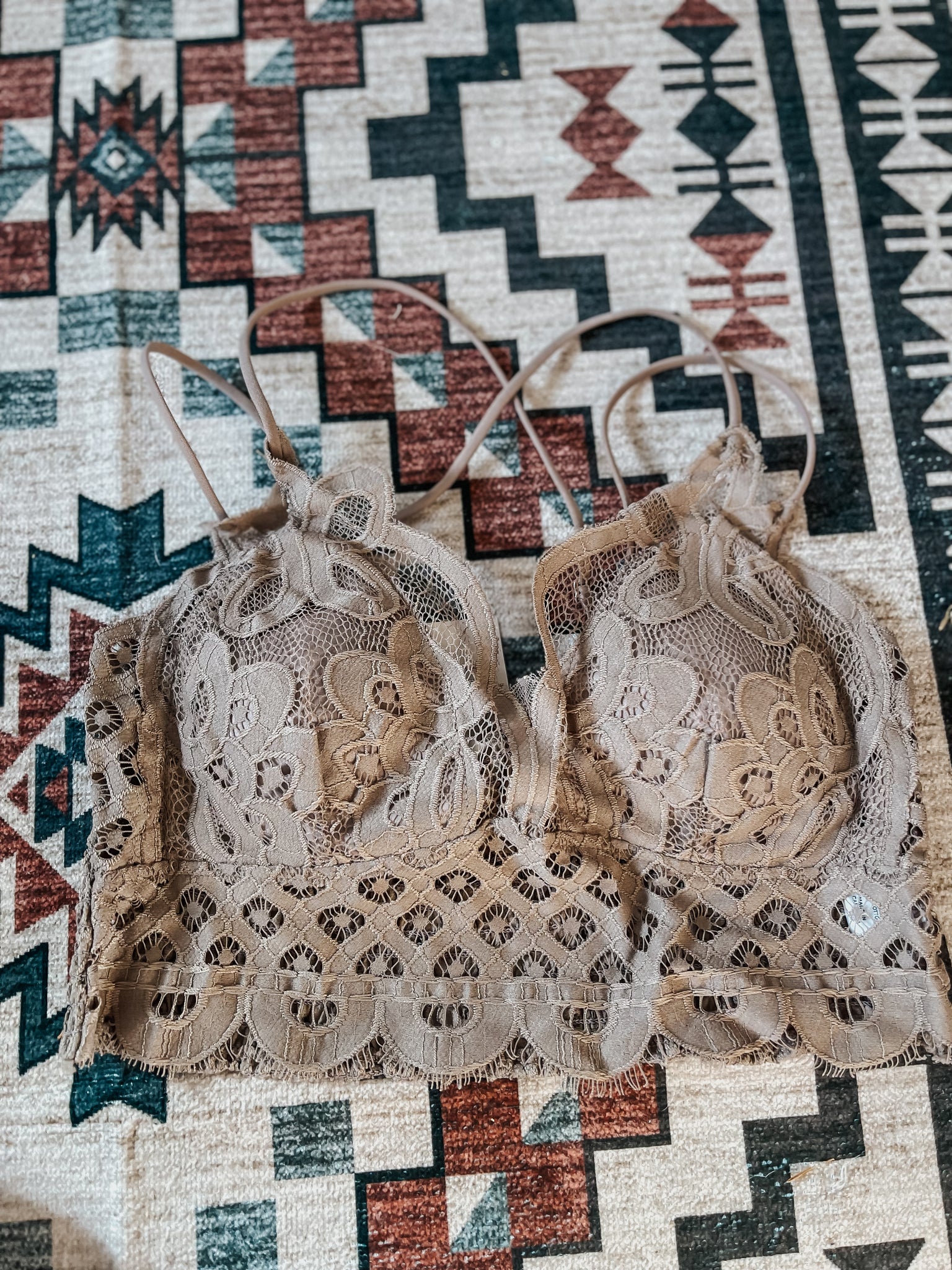 Taupe Lace Bralette