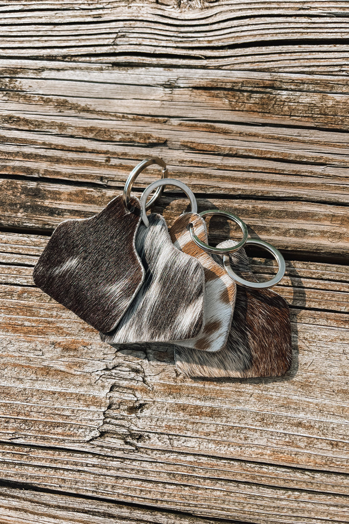 Cowhide Keychain The Midwest Cowgirl